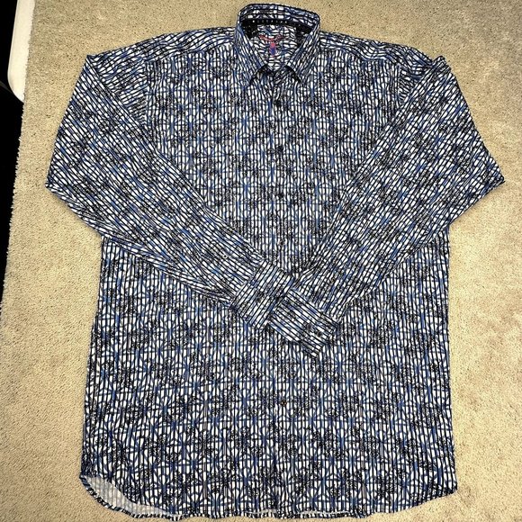 Visconte Black Men's‎ Long sleeve Button Down shirt Size XLT May fit larger - Picture 2 of 8